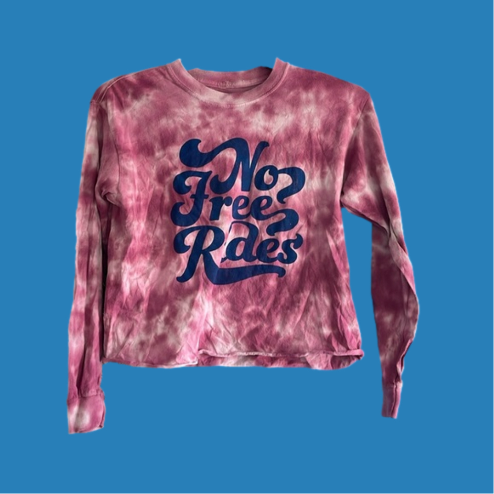 Cute No Free Rides l/s crop shirt M - Picture 1 of 5